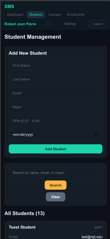 Mobile student portal